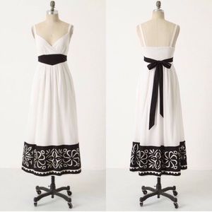 Anthropologie Floreat Paper Silhouette Dress